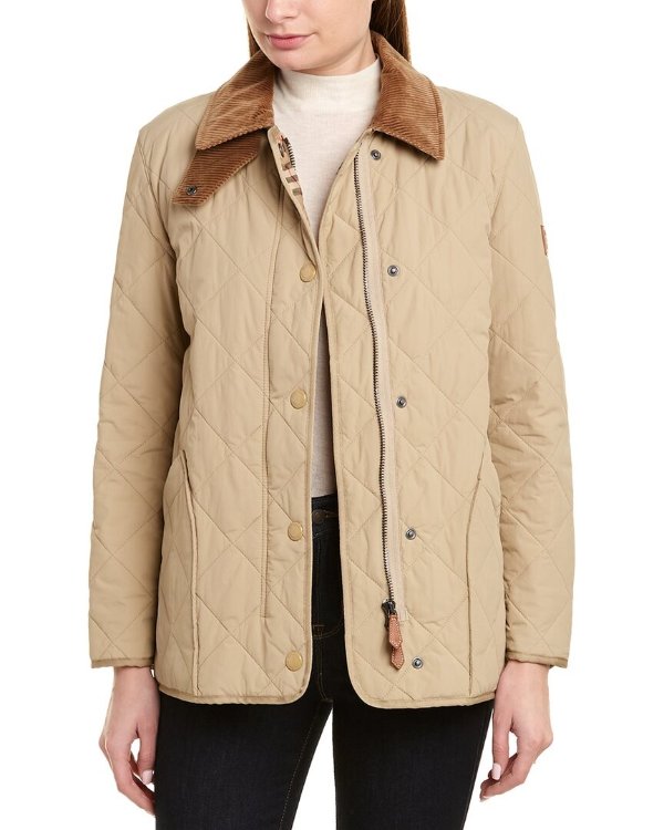 Diamond Quilted Thermoregulated Barn Jacket / Gilt