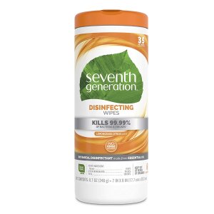 Seventh Generation Disinfecting Multi-Surface Wipes, Lemongrass Citrus, 35 Count