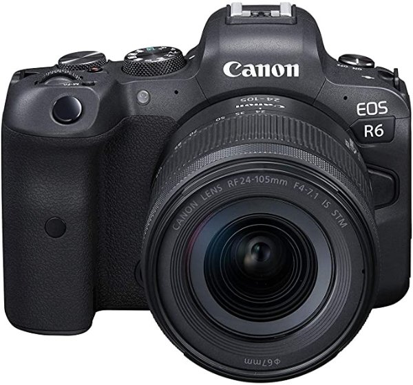 EOS R6 Full-Frame Mirrorless Camera + RF24-105mm F4-7.1 is STM Lens Kit, Black (4082C022)