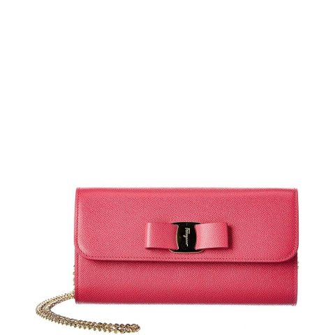 Salvatore FerragamoVara Bow Leather Continental Wallet On Chain