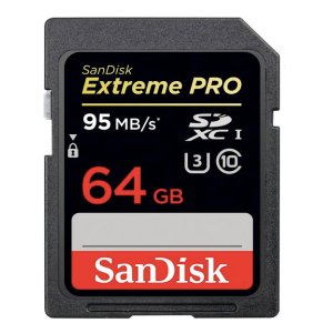 闪迪SanDisk Extreme PRO 64GB UHS-1/U3 SDXC 闪存卡