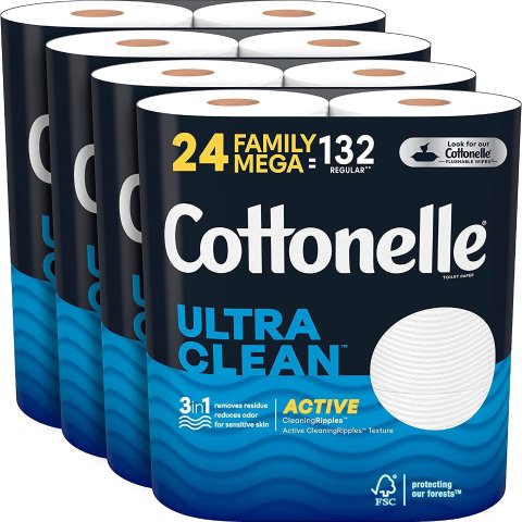 Cottonelle Ultra Clean 卫生纸 24大卷 相当于132卷