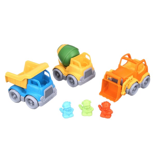 Construction Trucks - 3 Vehicle Gift Set (6 Pieces)
