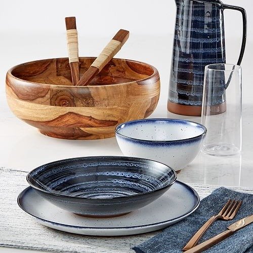 Dinnerware Collection, Created for Macy's Dip Dye 12-Pc. Dinnerware Set, Service for 4, Created for Macy's Rustic Weave 12-pc. Dinnerware Set, Service for 4, Created for Macy's