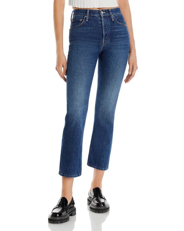 The Tomcat High Rise Ankle Straight Leg Jeans in Cannonball