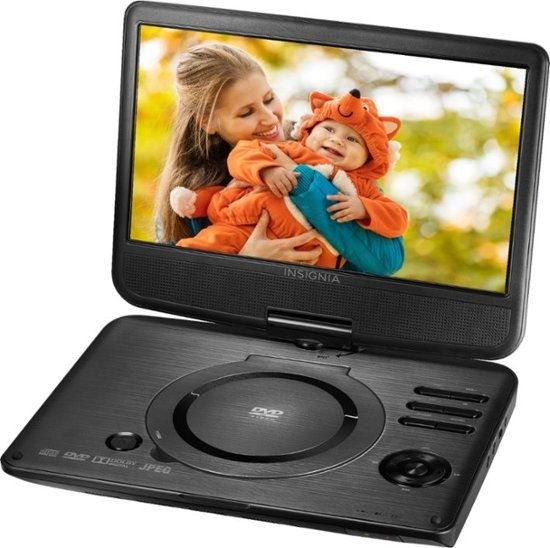 - 10" Portable DVD Player with Swivel Screen - Black
