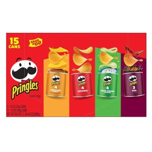 Pringles Potato Crisps Chips Variety Pack, 20.6oz, 15cans