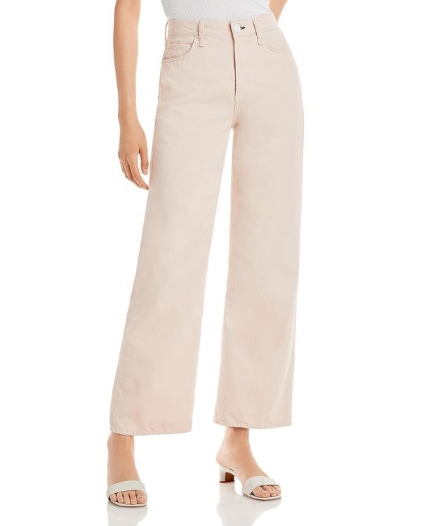 Logan Featherweight High Rise Wide Leg Jeans in Blush