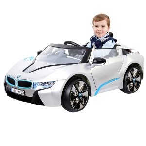 Rollplay 6 Volt BMW i8 Ride On Toy, Battery-Powered Kid's Ride On Car - Silver