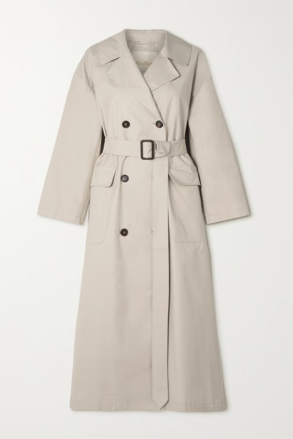 Cube double-breasted cotton-blend gabardine trench coat