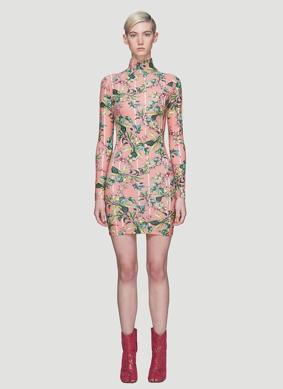 Flowers Body Dress in Pink