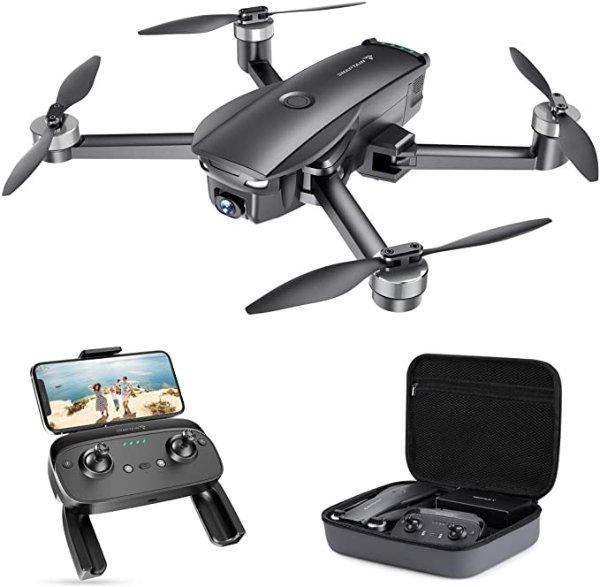 SP7100 4K GPS Drone with UHD Camera for Adults, Foldable Quadcopter with Brushless Motor, Smart Return to Home, Follow Me, Points of Interest for Beginner with 26 Mins Flight Time