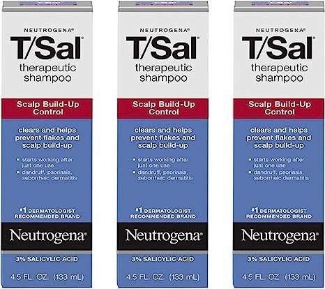 T/Sal 洗发露，含3%水杨酸，缓解秀发问题，4.5 液体盎司，133毫升，6 支装