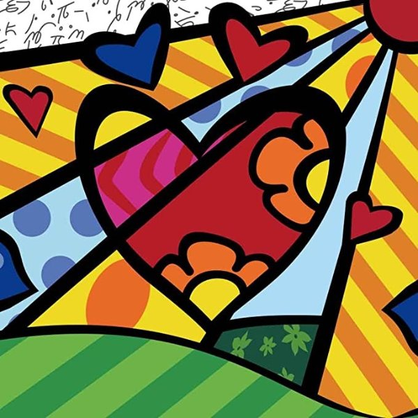 Colour Talk 儿童数字油画套装，彩色的心 8"X 8"