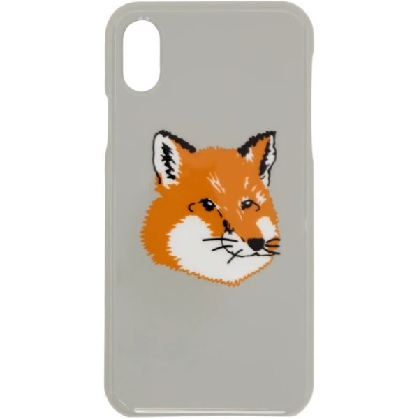 Grey Fox Head iPhone X Case