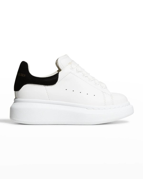 Boy's Oversized Leather Sneakers, Toddler/Kids