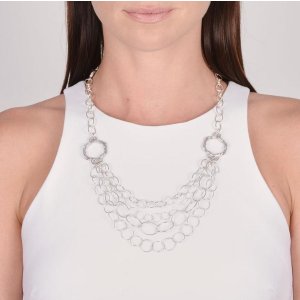Ribbon & Reed Signature Mixed Link Layered Necklace in Sterling Silver @ PeterThomas Roth Fine Jewelry