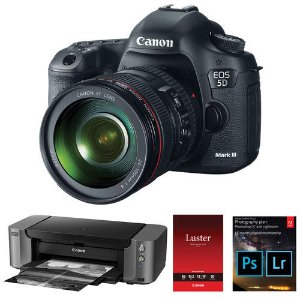 佳能EOS 5D Mark III 数码单反相机 + 24-105 镜头 + PRO-10 打印机