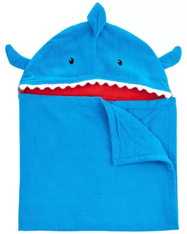 鲨鱼连帽全棉浴巾