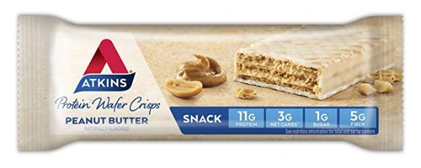 Protein Wafer Crisps, Peanut Butter, Keto Friendly, 5 Count