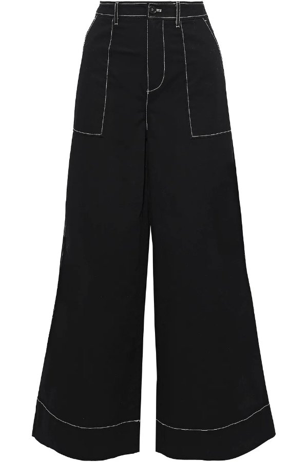 Hewson cotton-blend wide-leg pants