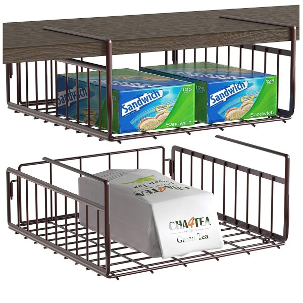 SimpleHouseware Under Shelf Basket 2 Pack