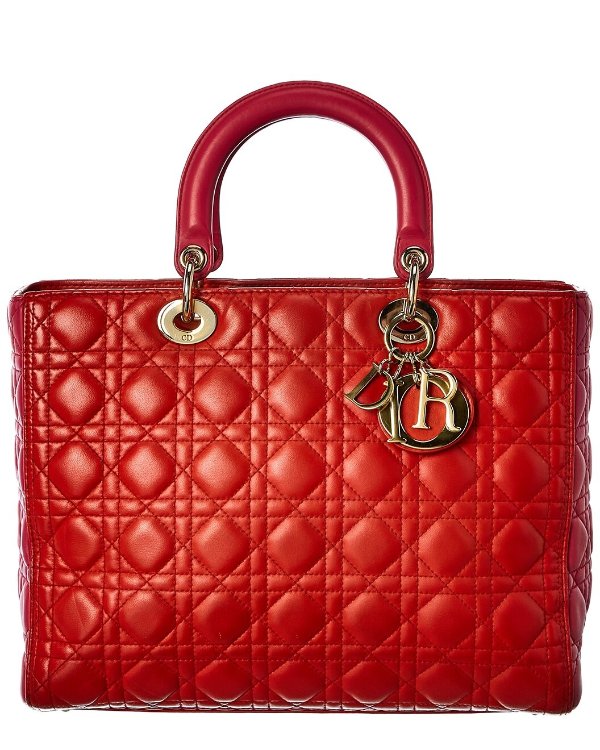 Red Lambskin Leather Lady