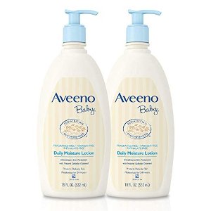 Aveeno Baby Daily Moisture Lotion with Natural Colloidal Oatmeal & Dimethicone, Fragrance-Free