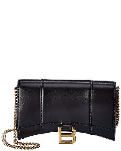 Hourglass Leather Wallet On Chain / Gilt