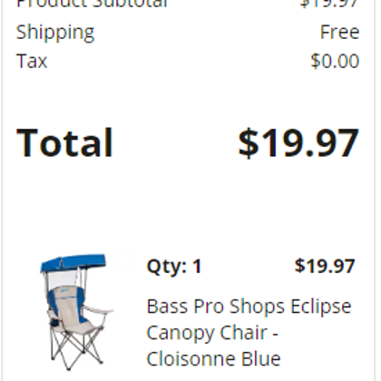 bass pro canopy chair