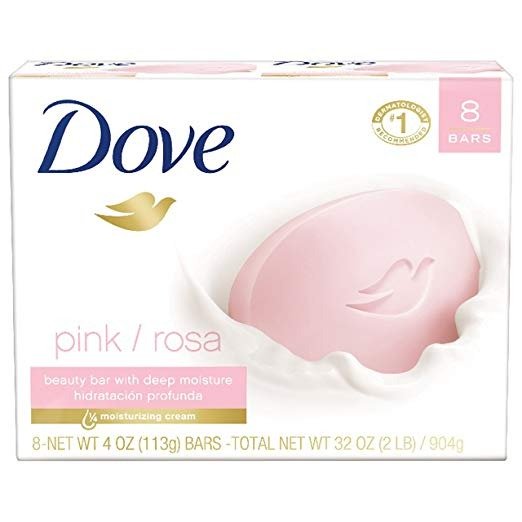 Dove Beauty Bar, Pink 4 oz, 8 Bar