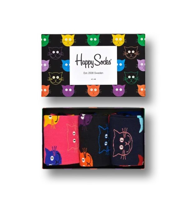 Cat Socks Gift Box For Men & Women | Happy Socks