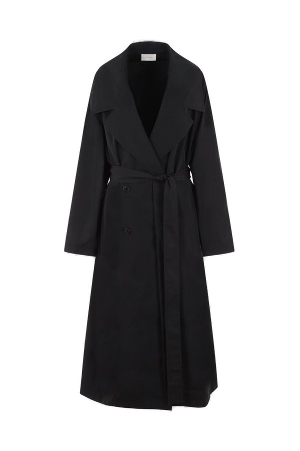 Long-Sleeved Belted Trench Coat
