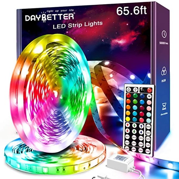 Led Strip Lights, 65.6ft 360Leds RGB Led Light Strips Kits with Remote