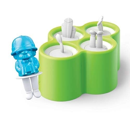 Safari Pop Molds, 4 Different Easy-release Silicone Popsicle Molds in One Tray, Fun Jungle-inspired Designs, BPA-free