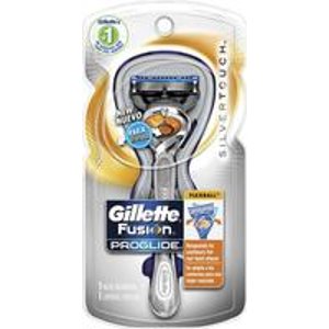 2x Gillette Fusion ProGlide SilverTouch Razor