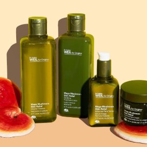 + super deluxe Mega-Bright cleanser on $45 Dr.Andrew Weil for Origins Mega-Mushroom Collection purchase