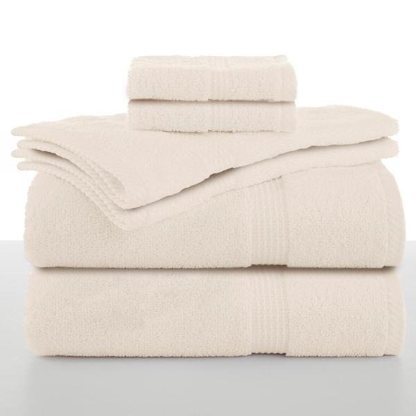 Essentials 6-Piece Cotton Towel Set in Ecru
