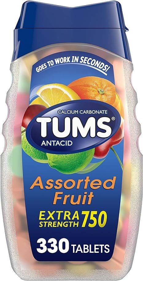 Antacid Chewable Tablets for Heartburn Relief 330ct, Extra Strength, Assorted Fruit