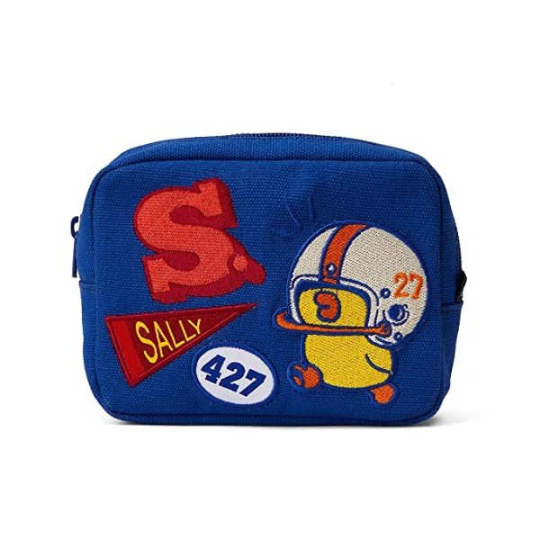 Friends University Collection SALLY Character Small Makeup Pouch Cosmetic Bags Travel Toiletry Bag for Women, Medium, Blue