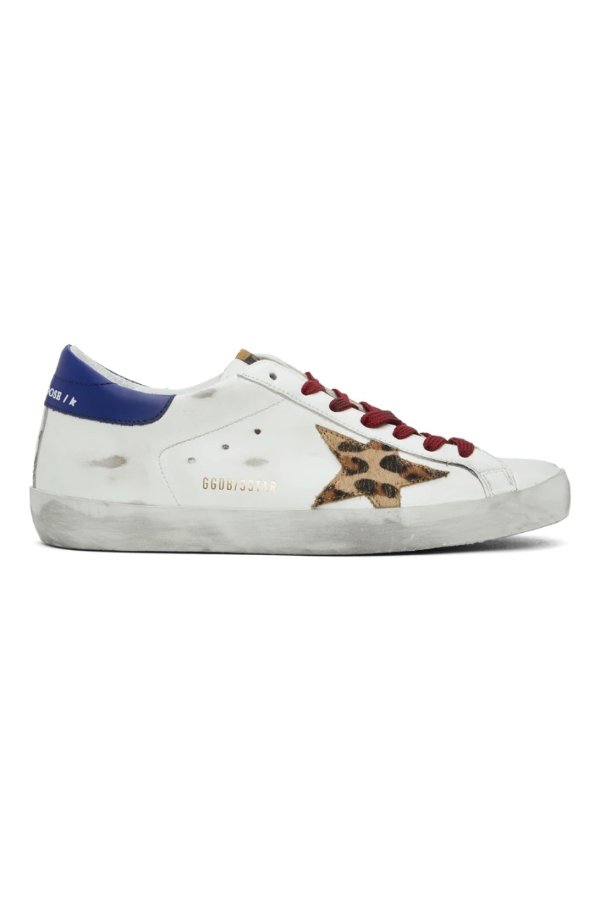 White & Brown Horsy Superstar Sneakers