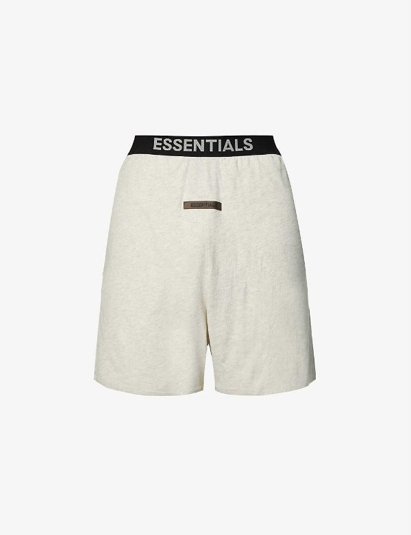 branded cotton-blend lounge shorts
