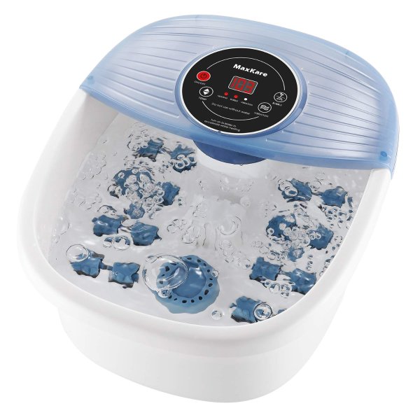 MaxKare Foot Spa Bath Massager with Heat Bubbles Vibration 3 in 1 Function