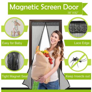 Magnetic Screen Door Durable Mesh Curtain