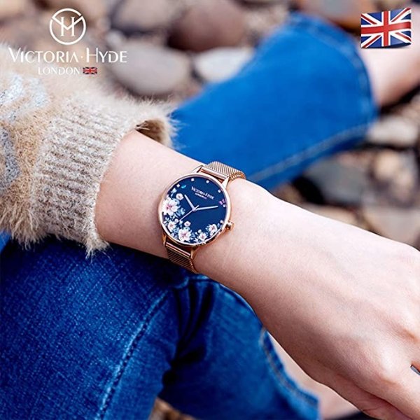 Watches for Women Analog Quartz Fashion Women's Watches with Stainless Steel Mesh Band Genuine Leather Strap Waterproof Wristwatch