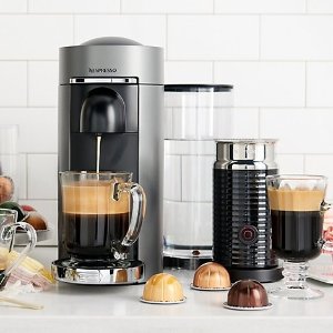 Nespresso VertuoPlus Deluxe Coffee & Espresso Maker w/ Milk Frother