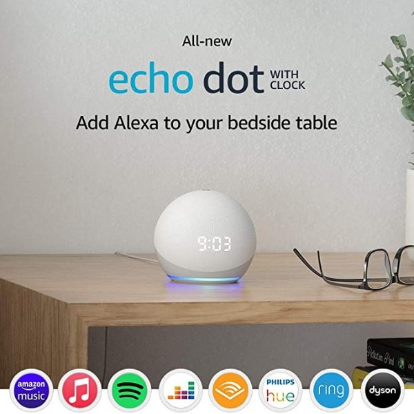 Echo Dot 4代 只能扬声器+钟表+Alexa