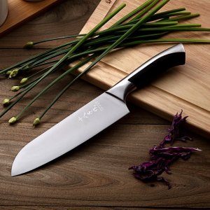 7 Inch Santoku Knife Stainless Steel Vegetable Meat Knife with ABS Handle