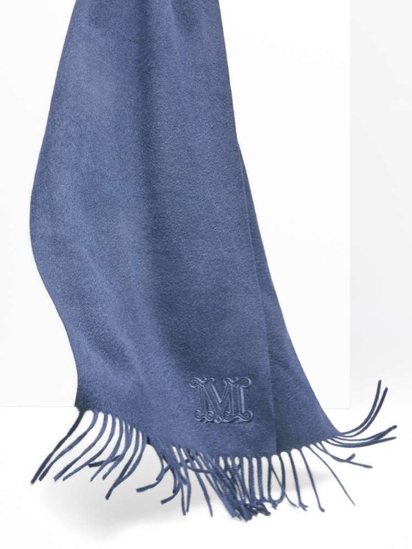 Cashmere scarf, ultramarine -