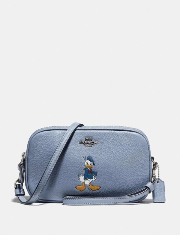 Disney X Coach Sadie Crossbody Clutch With Donald Duck Motif